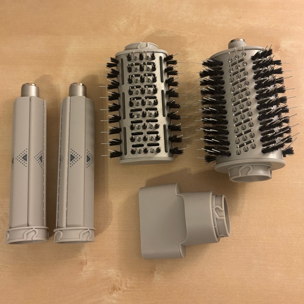 Gray Hot Air Brush Attachment Set for Women - Interchangeable Styling Heads